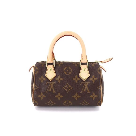 Louis Vuitton Monogram Mini Speedy Hand Bag Brown - Picture 2 of 8